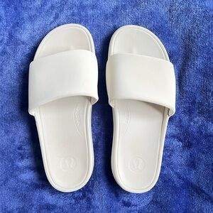 Lululemon white slides, size 8